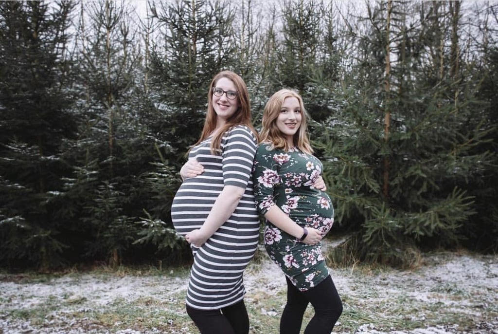 These besties took their bumps outside in the perfect Winter setting.