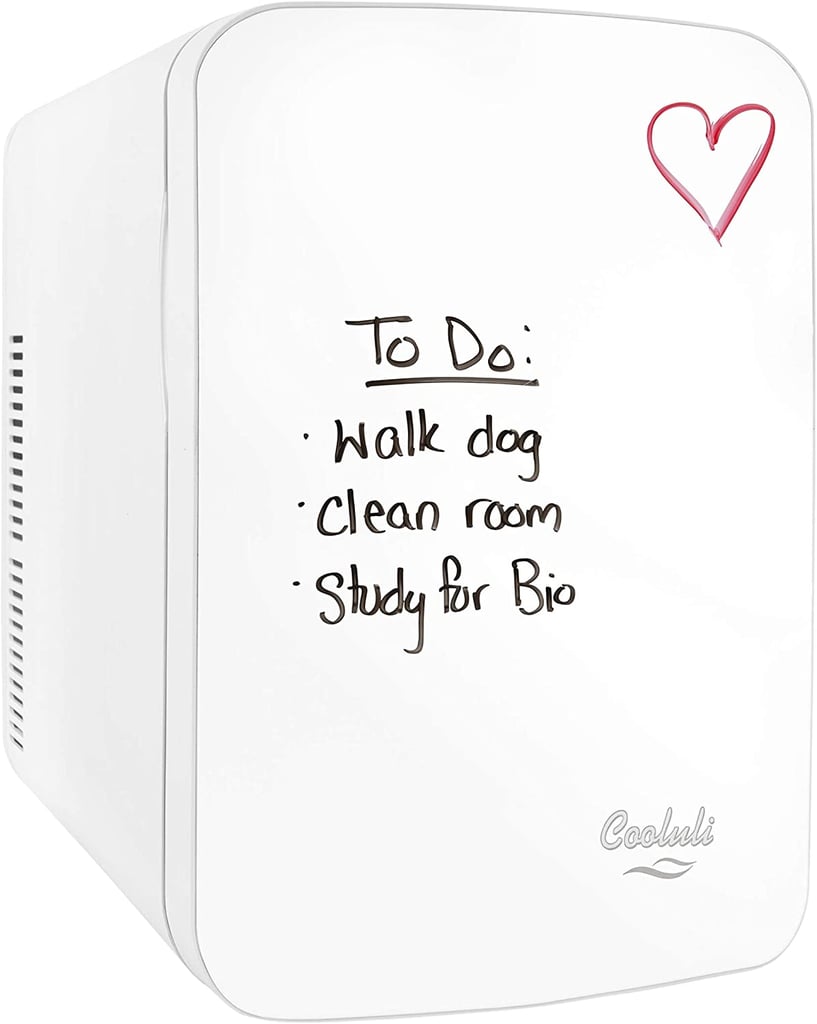 A Skin-Care Fridge With a Whiteboard: Cooluli Vibe Mini Fridge With Cool Front Magnetic Whiteboard