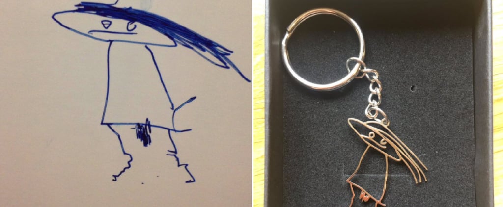 Mom Turns Son's Funny Drawing of Her Into a Keychain