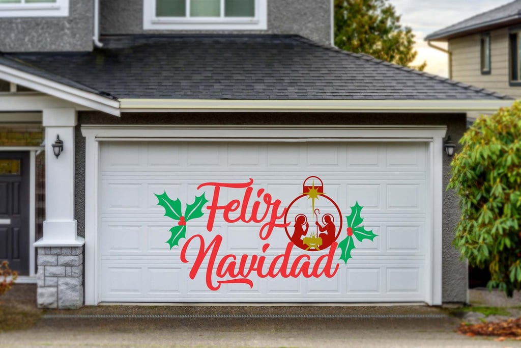 Feliz Navidad Garage Door Magnet