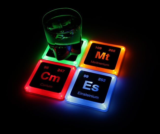 Serve Drinks on Glowing Element Coasters