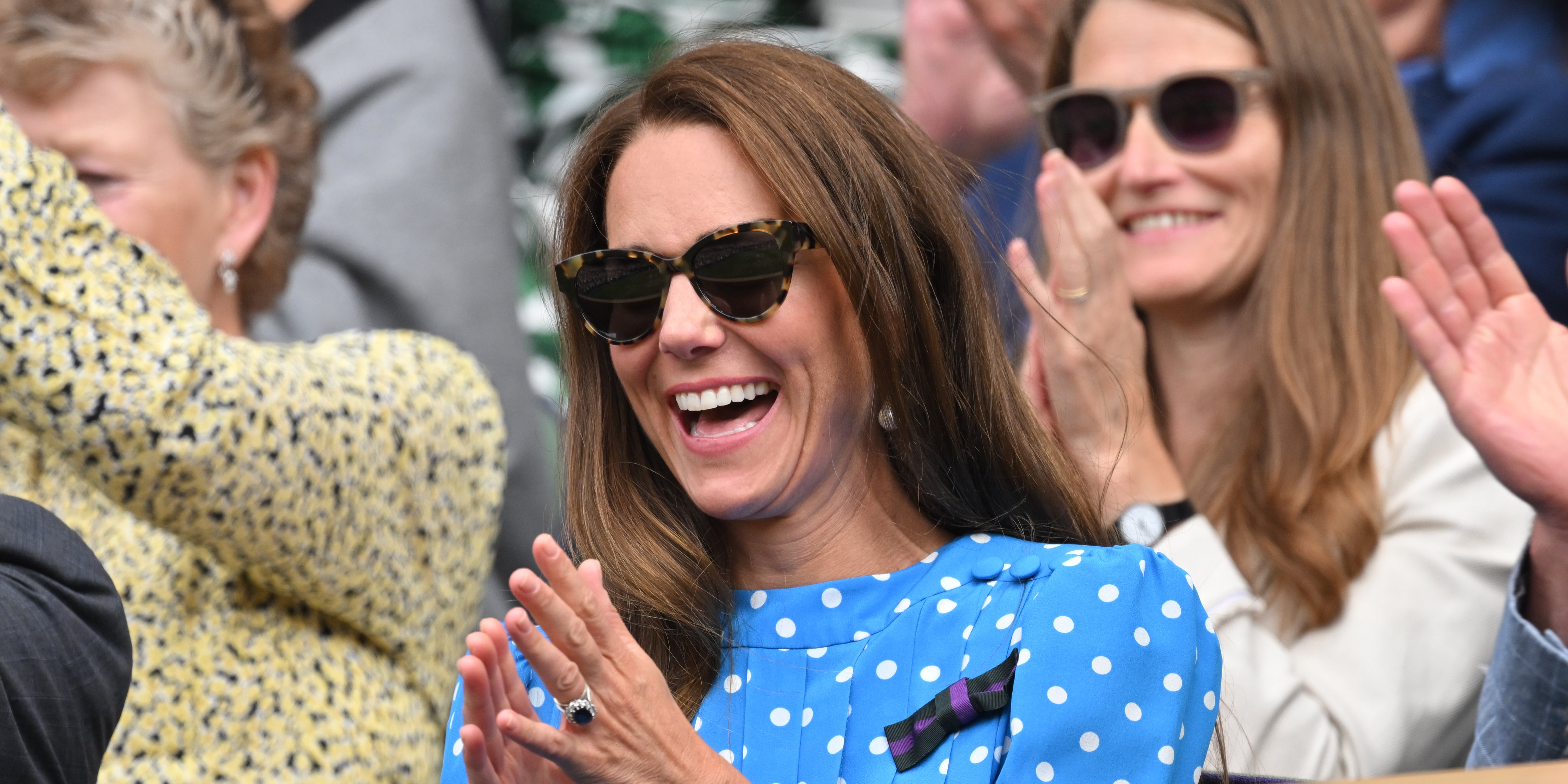 Kate Middleton's Blue Alessandra Rich Dress at Wimbledon | PS Fashion