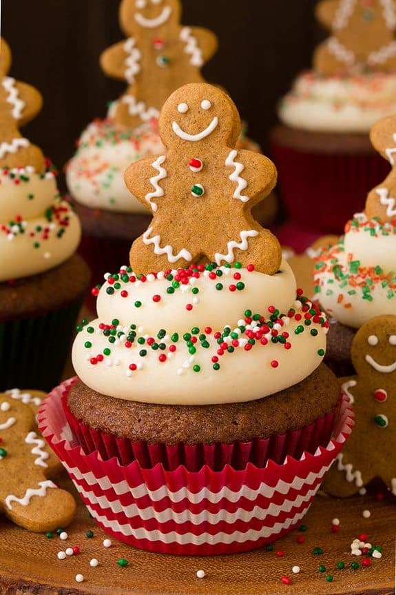 Gingerbread Man Cupcakes