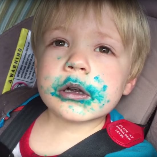 Little Boy Covered in Frosting Denies Eating Cupcake