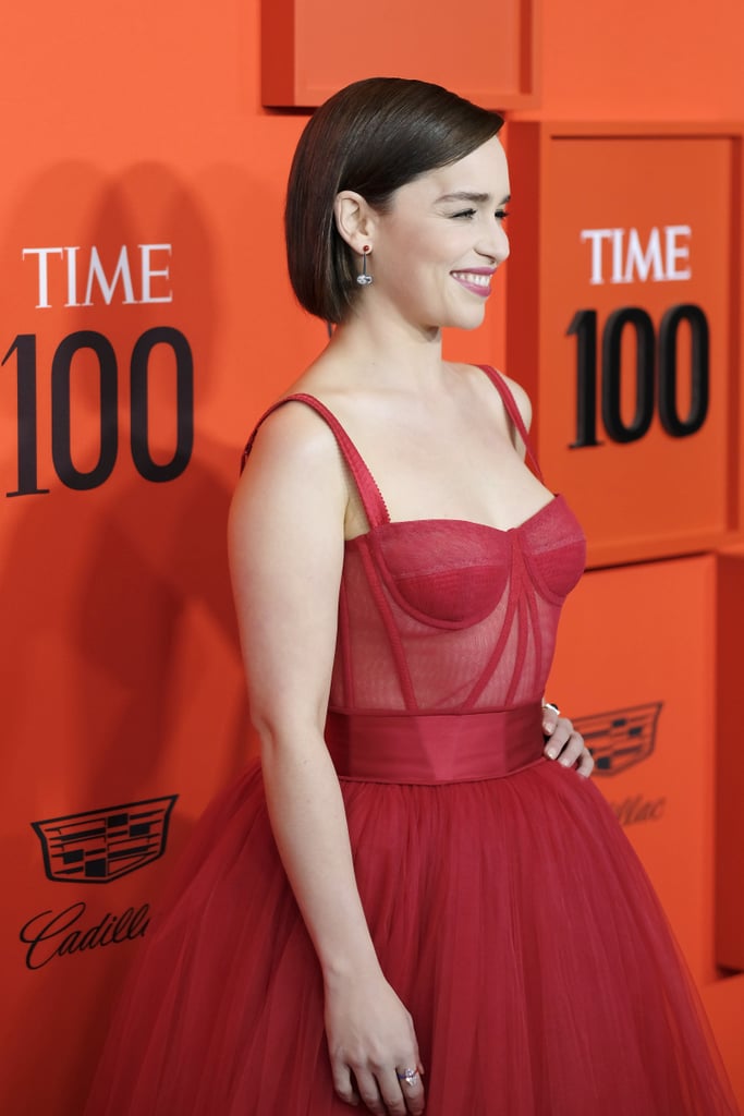 Emilia Clarke's Red Dolce & Gabbana Dress 2019 Time 100 Gala