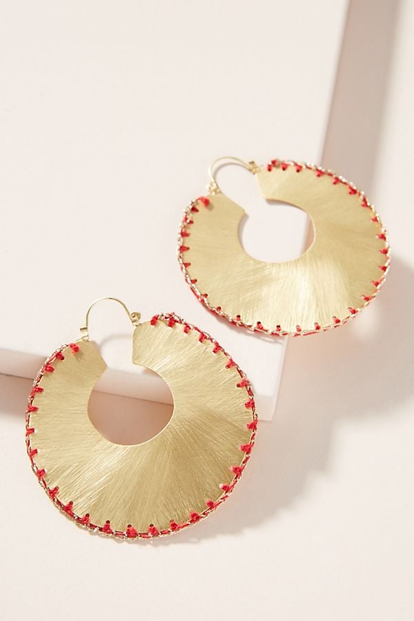 Julie Stitched Hoop Earrings