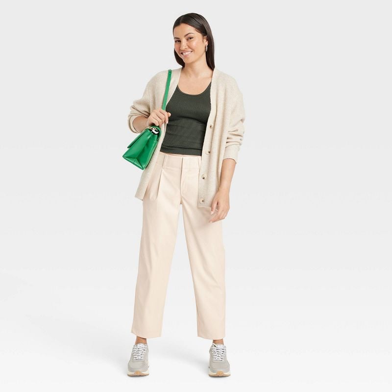 A Lightweight Pant: A New Day High-Rise Faux Leather Tapered Ankle Pants, 13 Faux-Leather Pants to Shop at Every Price Point
