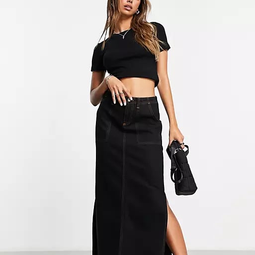 Our Favorite Denim Midi and Maxi Skirts
