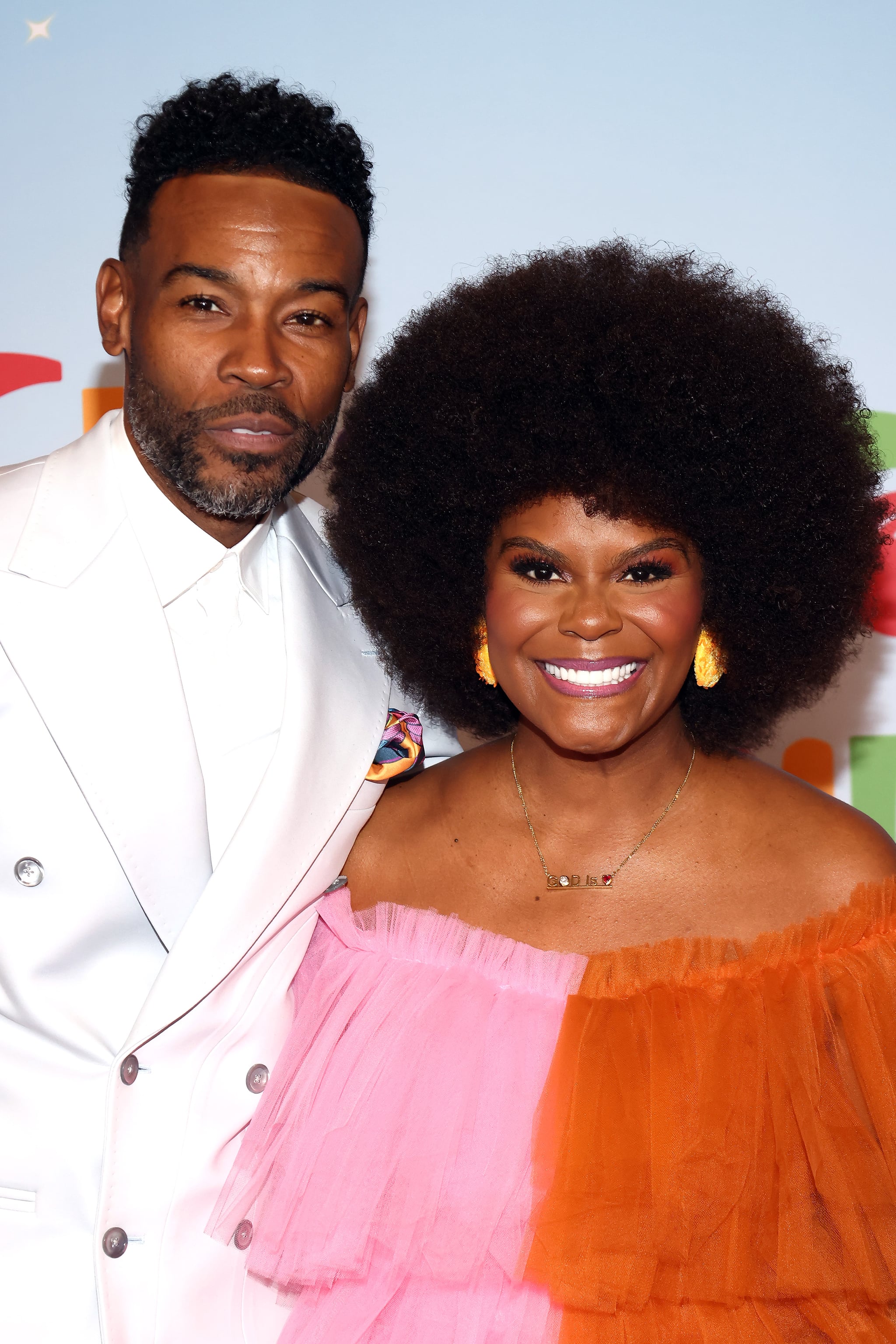 LOS ANGELES, CALIFORNIA - DECEMBER 11: (L-R) Chance Brown and Tabitha Brown attend the 2022 Children's & Family Emmys at Wilshire Ebell Theatre on December 11, 2022 in Los Angeles, California. (Photo by Tommaso Boddi/Getty Images)