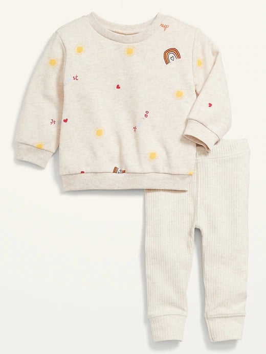 Old Navy Sweatshirt & Rib-Knit Leggings 2-Piece Set