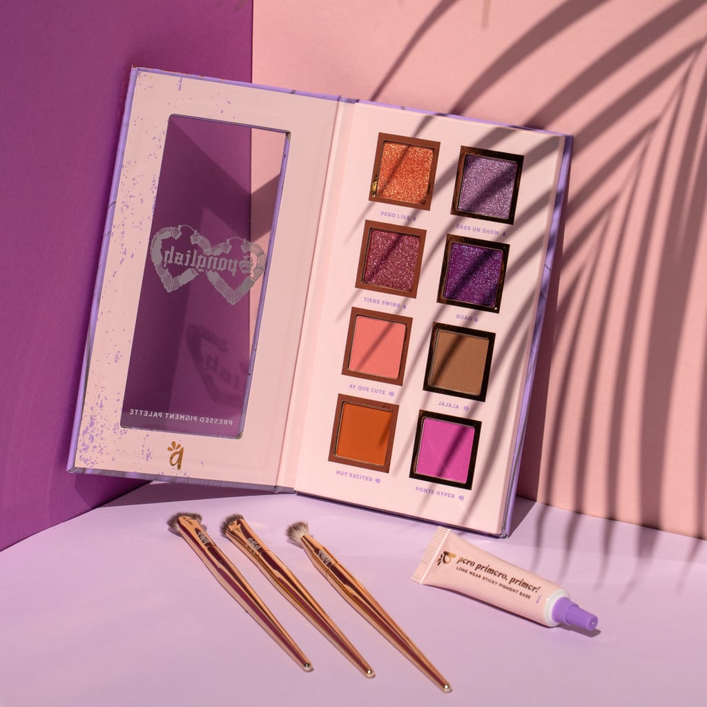 For my latest launch, the Spanglish Collection, the color story that I chose is very Miami. Those pastel Miami Vice colors are a lot of pinks and blues, but I wanted to put a twist on that and I decided to go with purples and oranges. I wanted to celebrate both of my cultures: my American culture and my Latinx culture, and how they complement each other so well, but they're completely different.
There was this program that most of our parents used to learn English called Ingles Sin Barrera and they had these really cheesy commercials, and we just absolutely loved it. So, I really wanted to bring in that early-2000s, late '90s vibe when there was a lot of immigration over here. My family came around that time — it was like a big Latin boom in the United States, and we wanted to celebrate that.