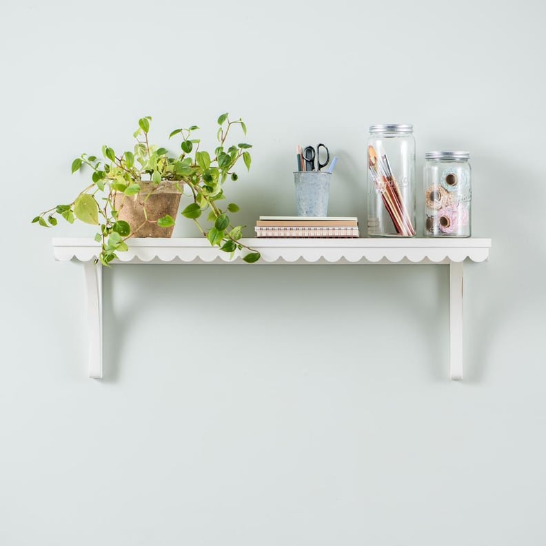 White Scalloped-Edge Shelf