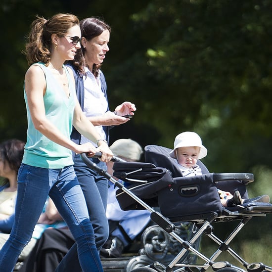 Kate Middleton Pushing Prince George in a Stroller