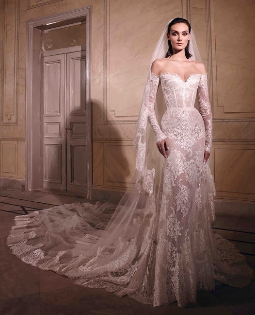 Jennifer Lopez's Zuhair Murad Wedding Dress on Model