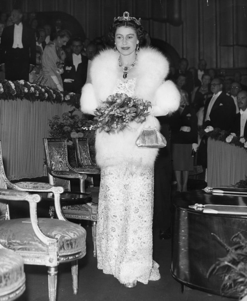 Queen Elizabeth II at a Performance of 'Les Girls' at Leicester Square's Odeon in 1957