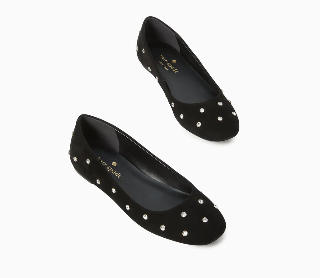 Best Embellished Black Flats: Kate Spade Marlee Flats