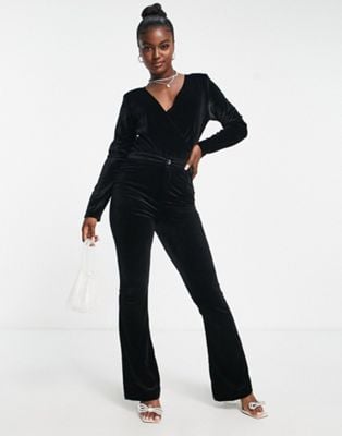 In the Style Velvet Flare Pants