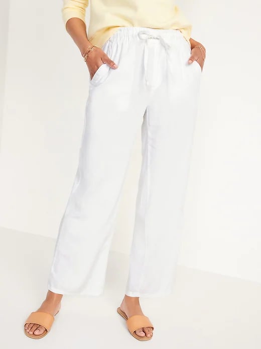 Old Navy High-Waisted Linen-Blend Wide-Leg Pants