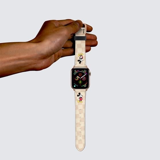 Checker Mickey Apple Watch Band - Cream