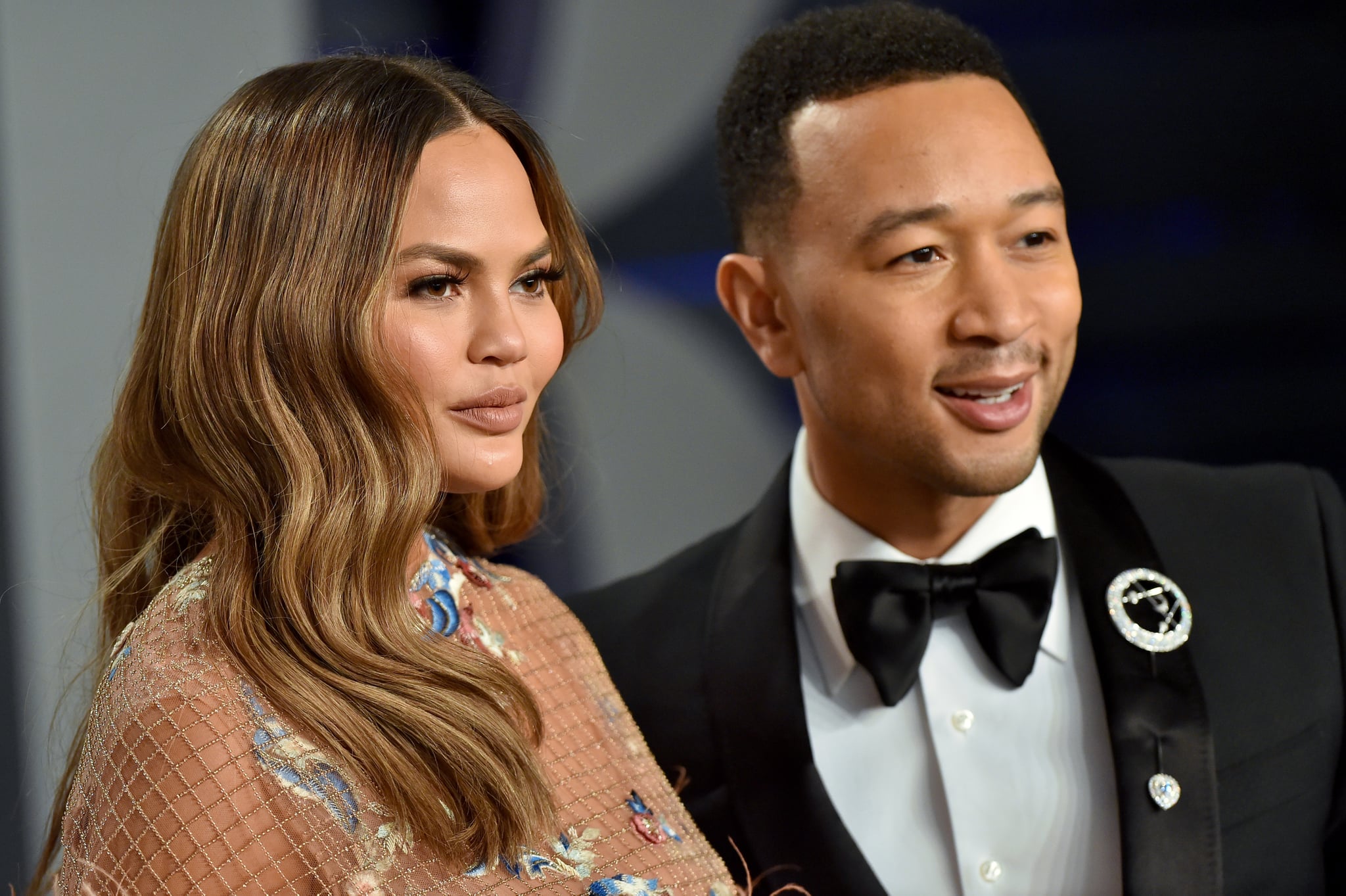 BEVERLY HILLS, CALIFORNIA - FEBRUARY 24: Chrissy Teigen and John Legend attend the 2019 Vanity Fair Oscar Party Hosted By Radhika Jones at Wallis Annenberg Centre for the Performing Arts on February 24, 2019 in Beverly Hills, California. (Photo by Axelle/Bauer-Griffin/FilmMagic)