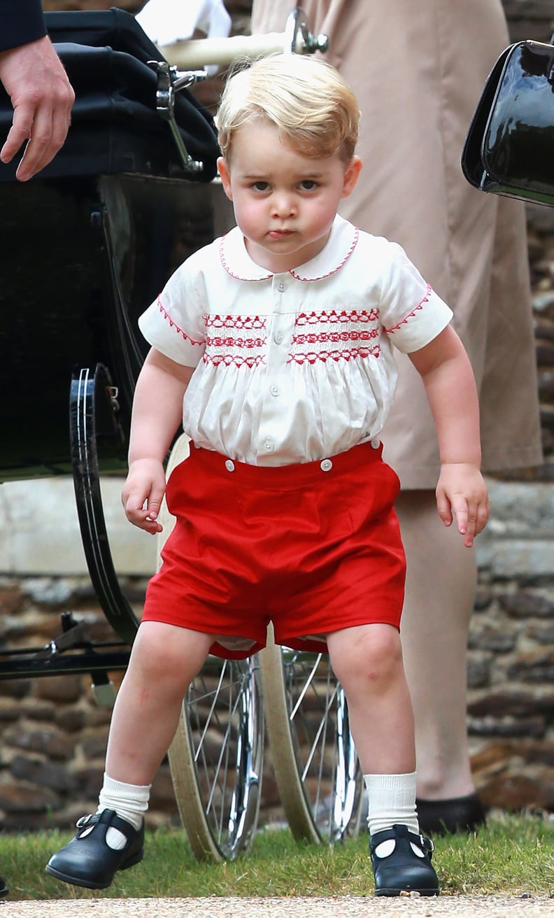 Prince George at Church of St. Mary Magdalene For the Christening of Princess Charlotte in July 2015