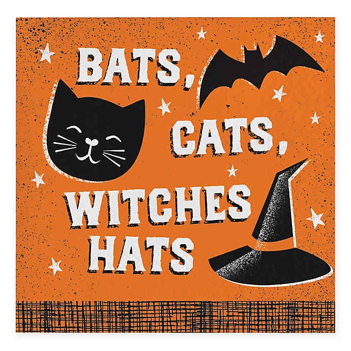 Creative Converting "Bats, Cats, Witches Hats" Beverage Napkins