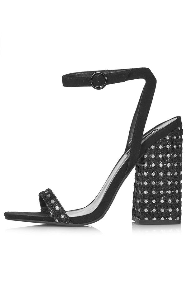 Topshop Glitter High Heel Sandals