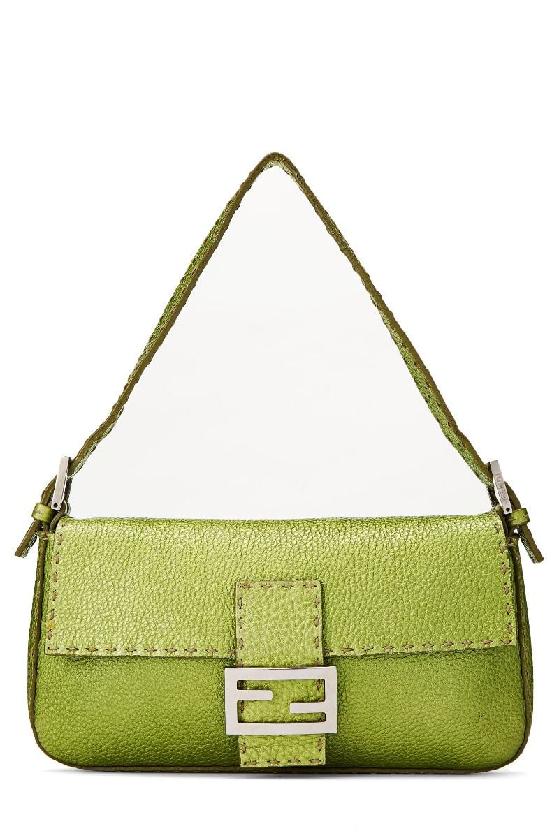 green fendi baguette bag