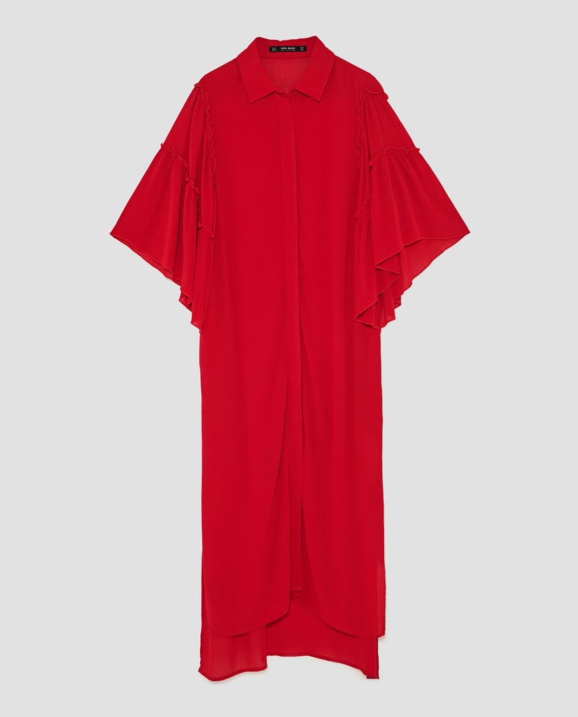 The easy-breezy Zara Ruffled Long-Sleeve Tunic ($50) is as lounge-worthy as it is cute.