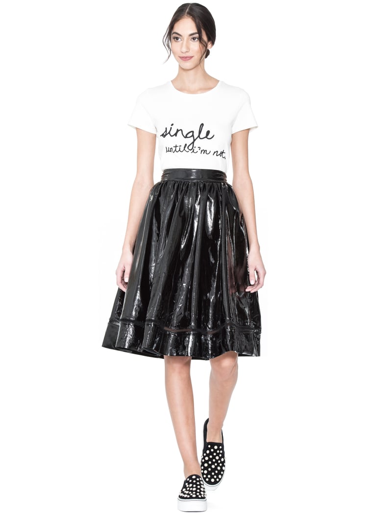 Alice + Olivia Rylyn Embroidered Short Tee