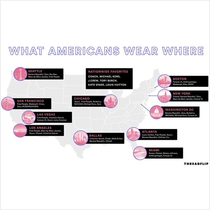 Most Popular Fashion Brands by City