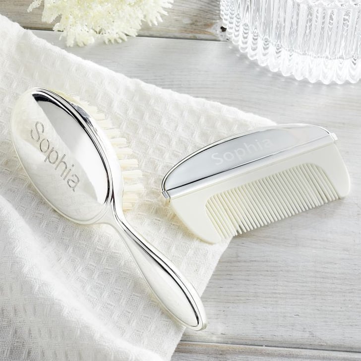 Personalised Silver Brush & Comb Set Christening Gift Ideas