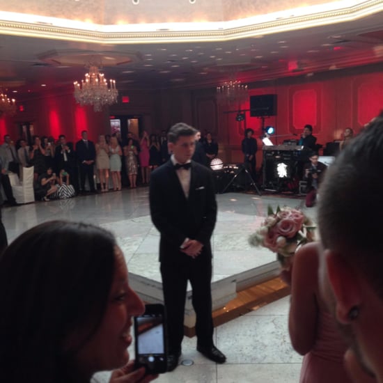 Couple Comes Up From the Ground at Wedding