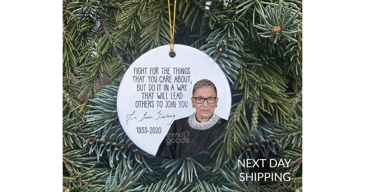 Trendi Goods Co RBG Memorial Quote Ornament RBG Christmas Ornaments