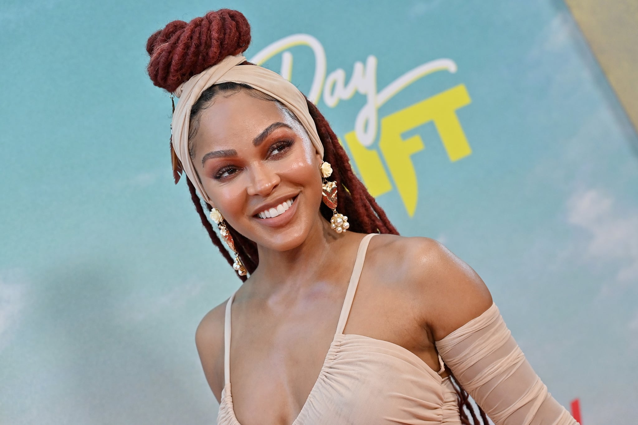 Meagan Good attends the Los Angeles premiere for Netflix's Day Shift.