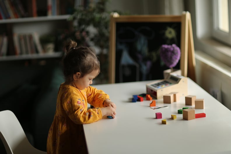 Cute little girl playing