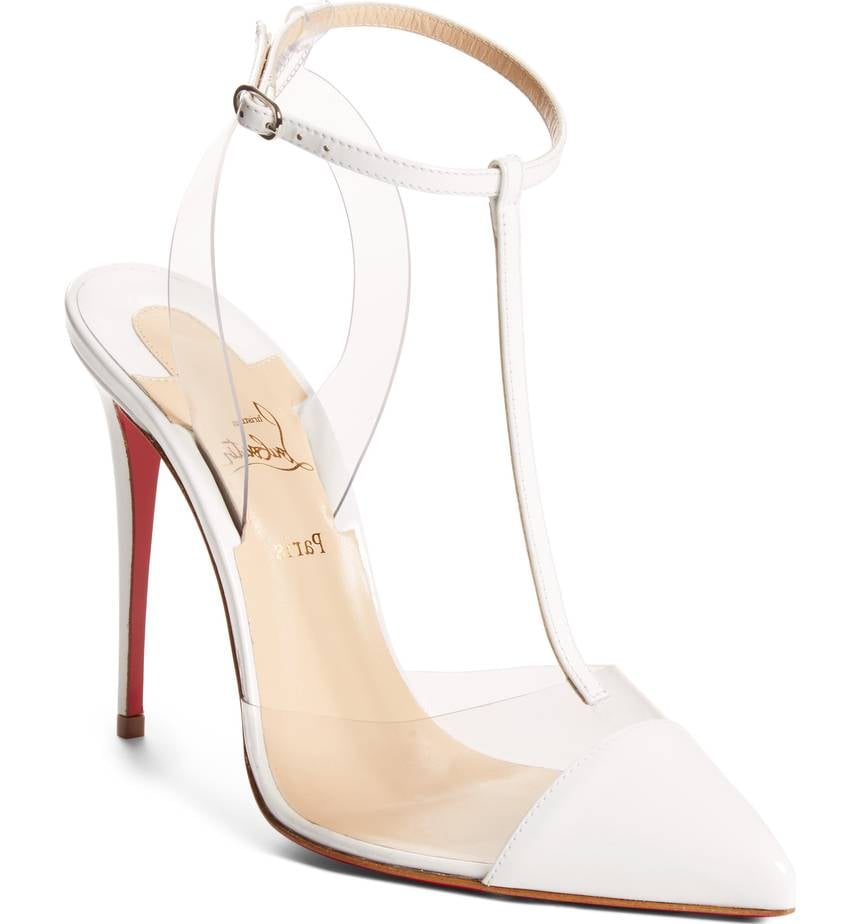louboutin heels clear strap