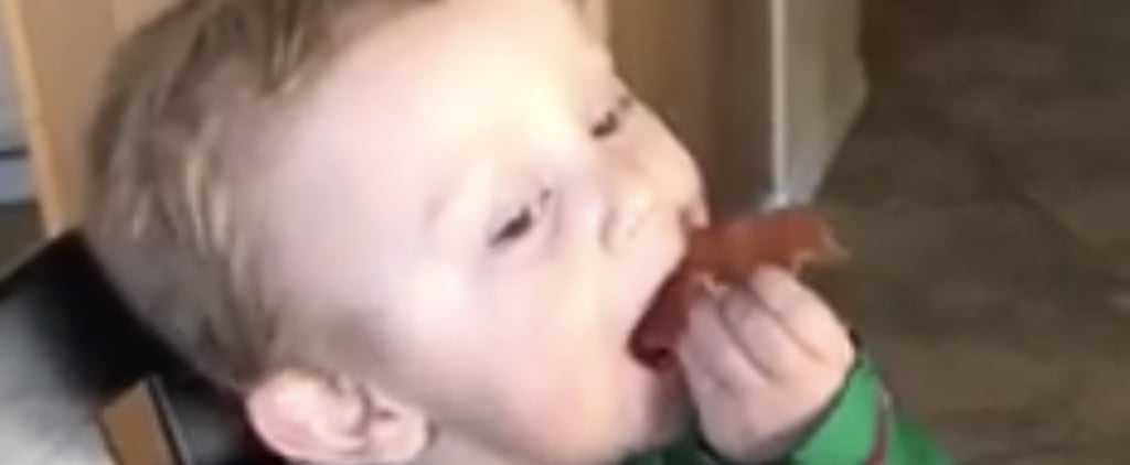 Funny Little Boy Trying Bacon For the First Time