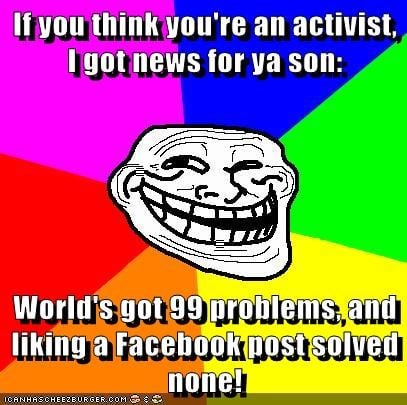 It's called slacktivism, yo.