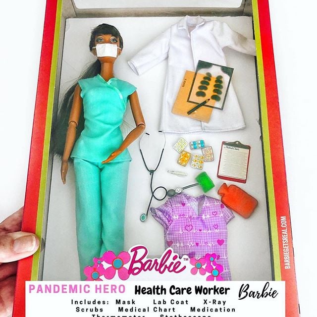Grandma Makes Funny Social Distancing Barbie Dolls