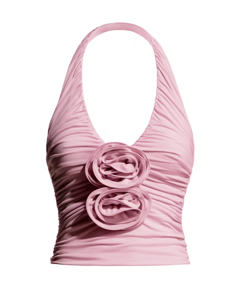 Magda Butrym X H&M Halterneck Top with Rose Appliqué