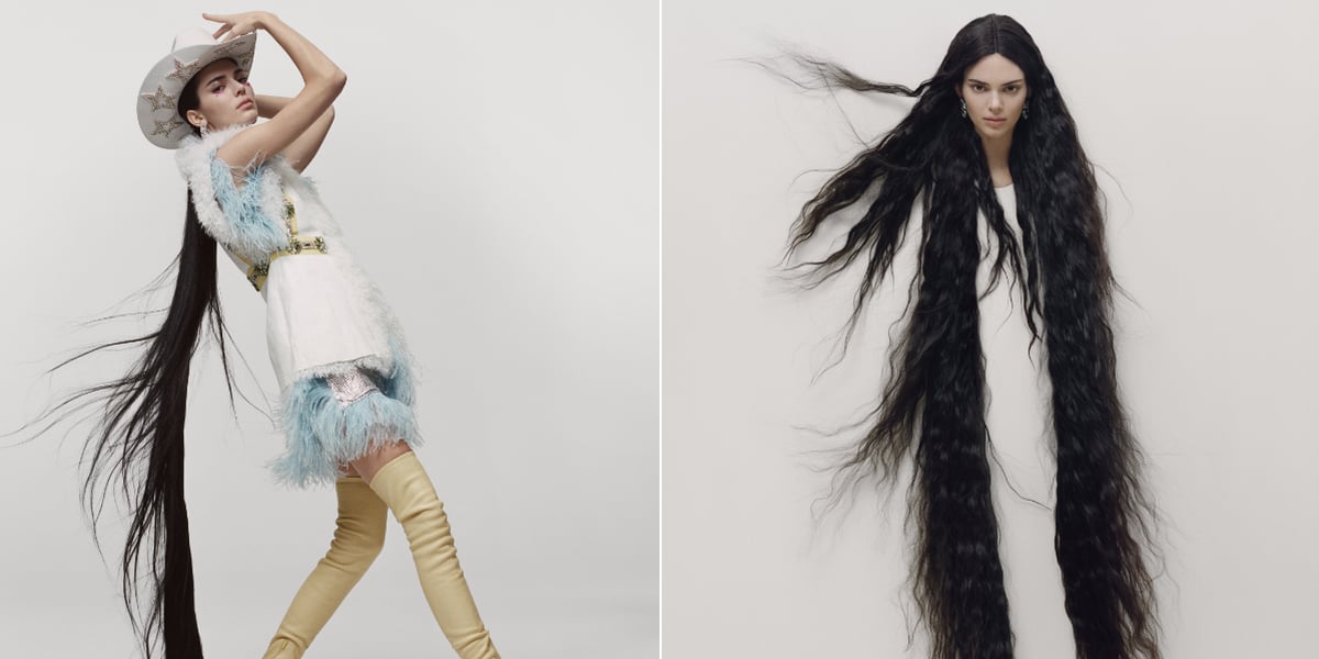 Kendall Jenner's Long Hair Extensions in Garage Magazine | POPSUGAR Beauty
