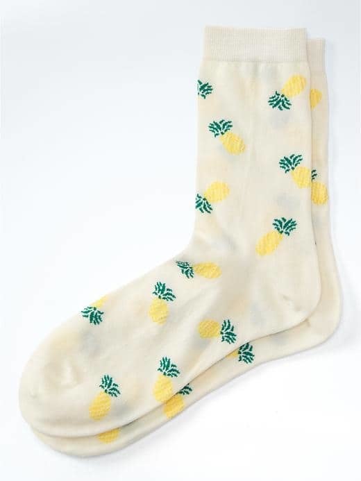 Socks can be so boring, so it's always great to funk it up with a cool print.
Banana Republic Pineapple Trouser Sock ($13)
