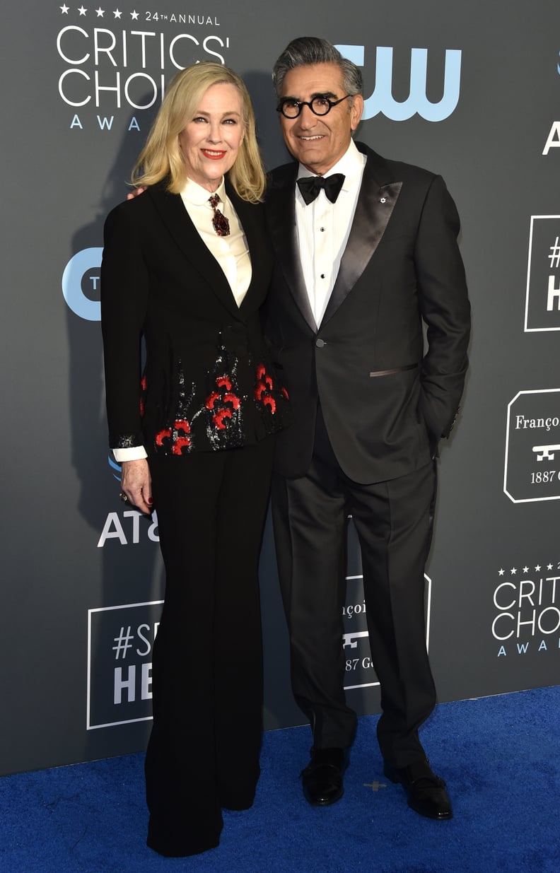 Eugene Levy and Catherine O'Hara at the 2019 Critics' Choice Awards