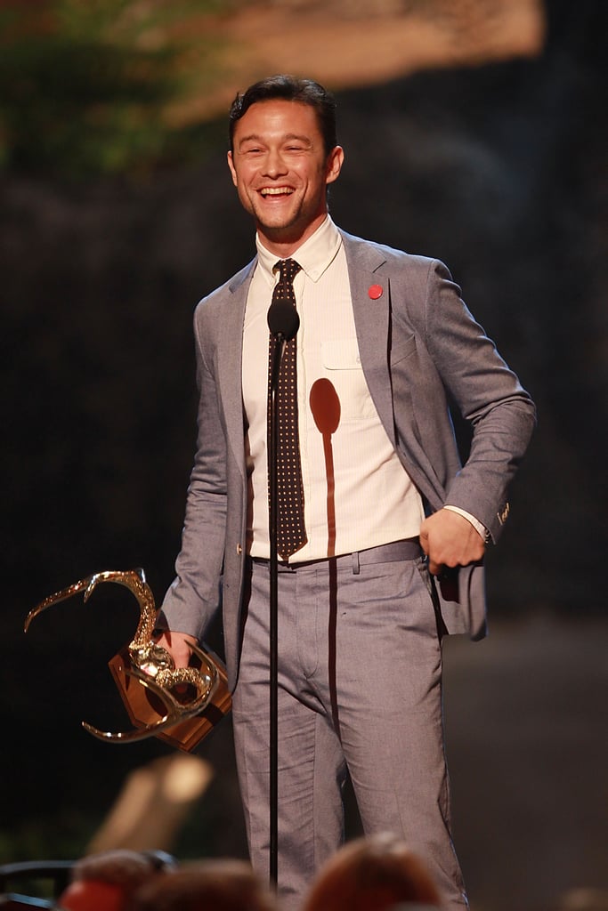 In 2013, Joseph Gordon-Levitt grinned while accepting his award.