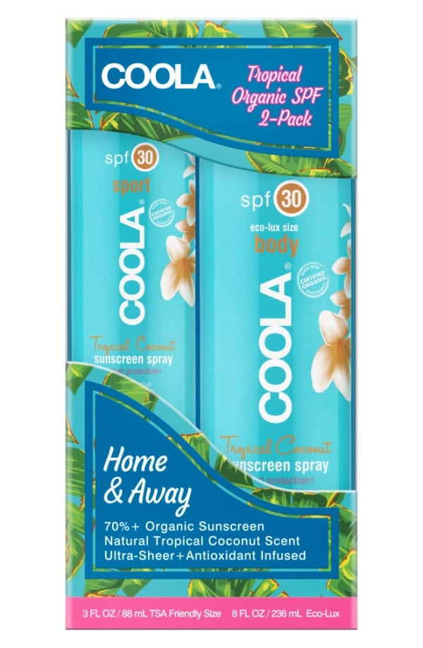 Coola Suncare Home & Away 2-Pack Tropical Coconut Body Sunscreen Spray SPF 30