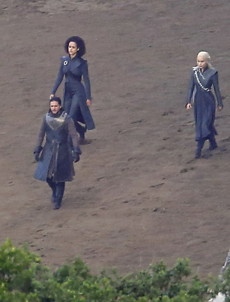 Jon Snow and Daenerys Targaryen Game of Thrones Set Pictures