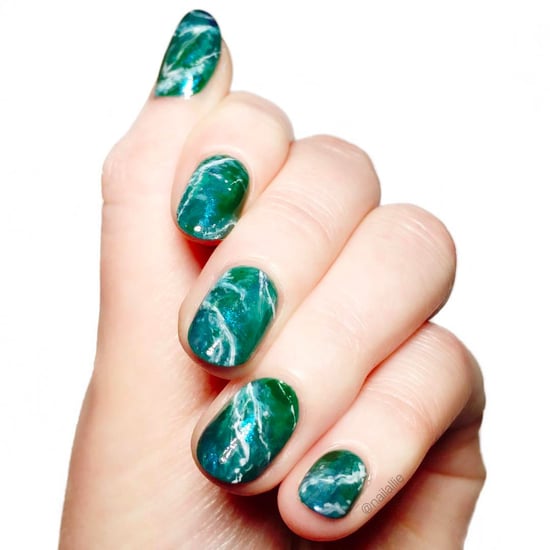 Ocean-Inspired Marble Nails