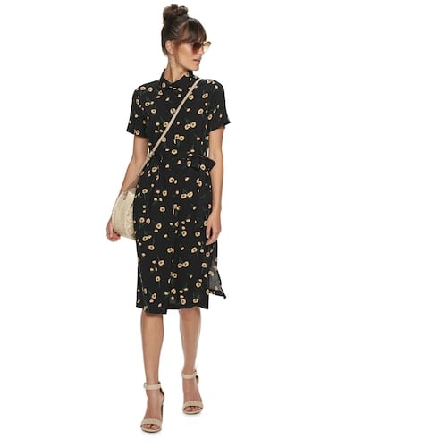 Popsugar printed midi dress cheap
