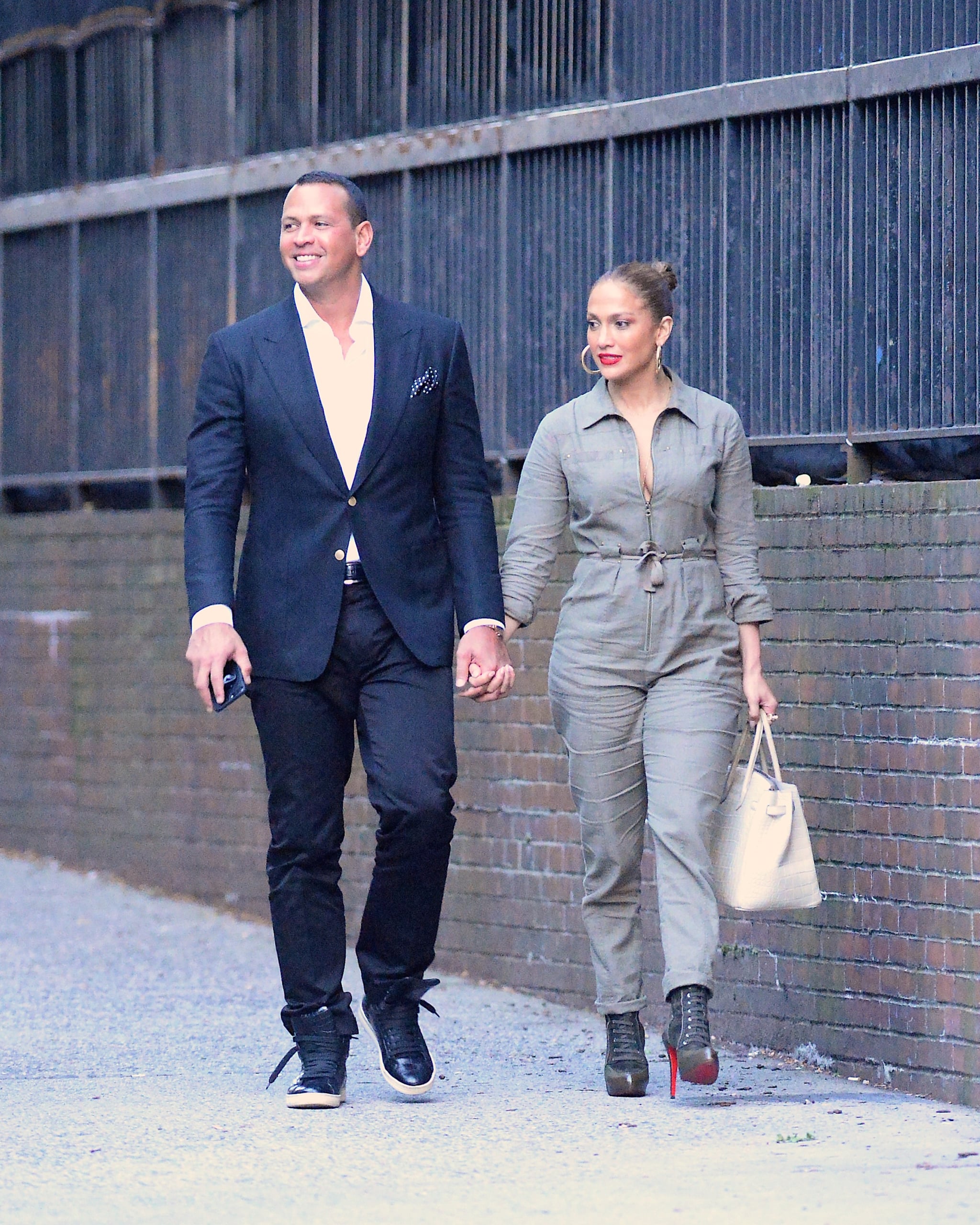 jennifer lopez green jumpsuit